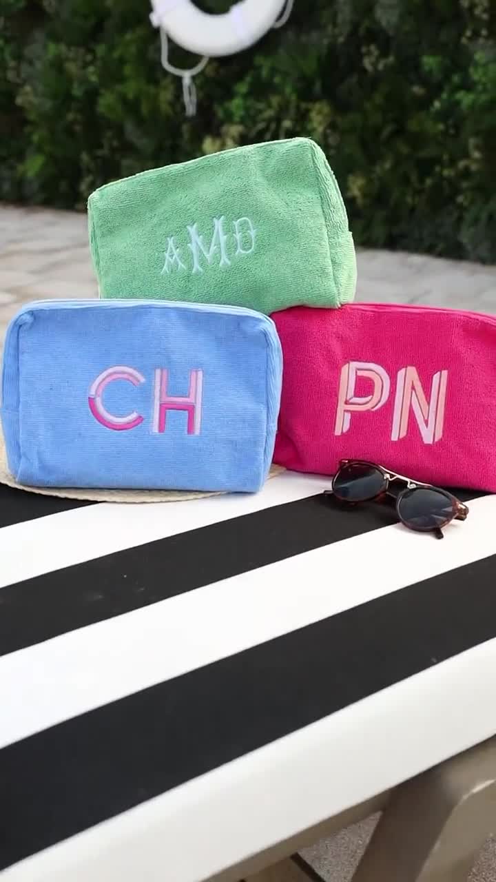 Embroidered Terry Pouch - Etsy